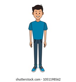 Young man cartoon