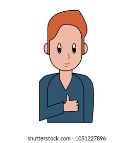 Young man cartoon