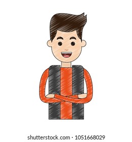 Young man cartoon