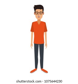 Young man cartoon