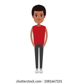 Young man cartoon