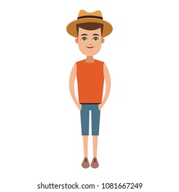 Young man cartoon
