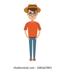 Young man cartoon