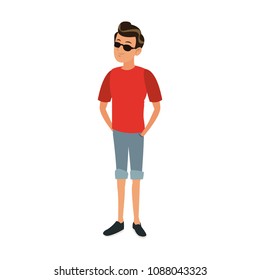 Young man cartoon