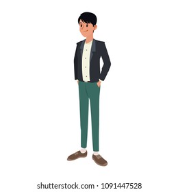 Young man cartoon
