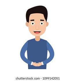Young man cartoon