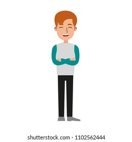 Young man cartoon