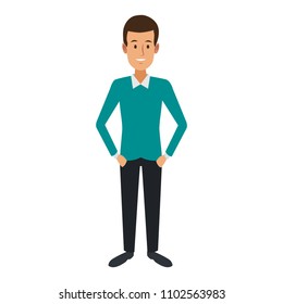 Young man cartoon