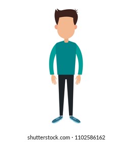 Young man cartoon