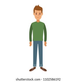 Young man cartoon