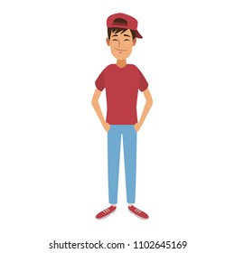 Young man cartoon