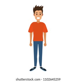 Young man cartoon