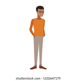 Young man cartoon