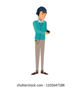 Young man cartoon