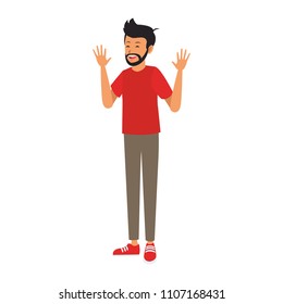 Young man cartoon
