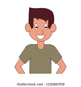 Young man cartoon