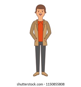 Young man cartoon