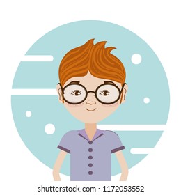 Young man cartoon