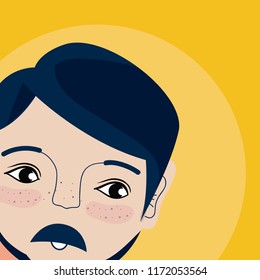 Young man cartoon