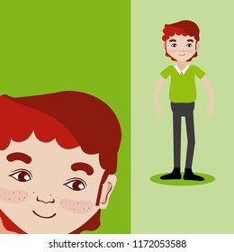 Young man cartoon