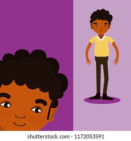 Young man cartoon