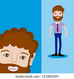 Young man cartoon