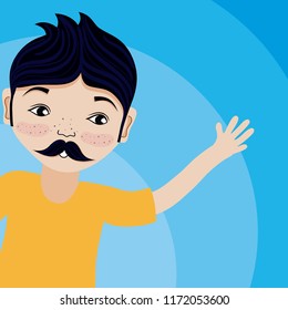 Young man cartoon