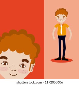 Young man cartoon
