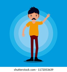 Young man cartoon
