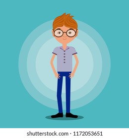 Young man cartoon