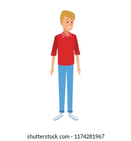 Young man cartoon