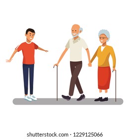 young man cartoon
