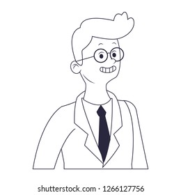young man cartoon