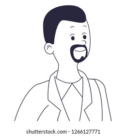 young man cartoon