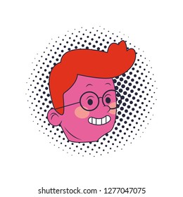 young man cartoon