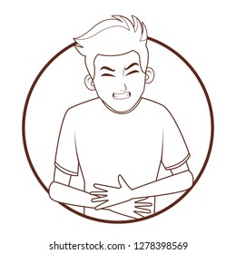 young man cartoon