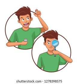 young man cartoon
