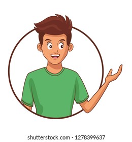 young man cartoon