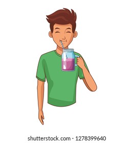 young man cartoon
