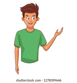 young man cartoon