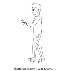 young man cartoon