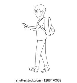 young man cartoon