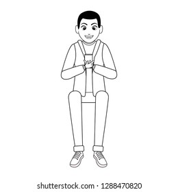 young man cartoon