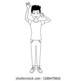 young man cartoon