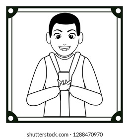 young man cartoon