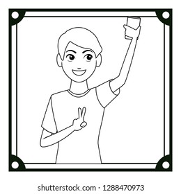 young man cartoon