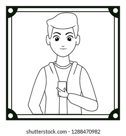 young man cartoon