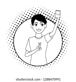 young man cartoon