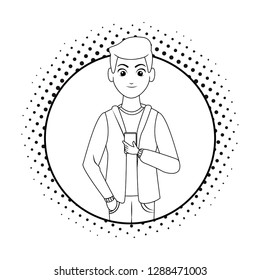 young man cartoon