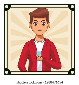 young man cartoon